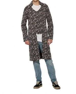NEW ORCHID BLOOM jacquard coat in gray